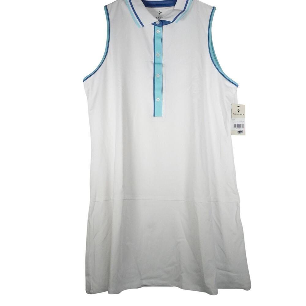 New Tuckernuck Sport Women's White Lisbon Striped Sterling Tennis Dress Size XXL - Picture 5 of 16